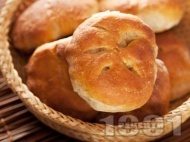 Френски питки по селски с жива прясна мая в хлебопекарна (машина за хляб) или на фурна